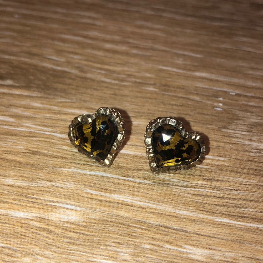 Juicy Couture cheetah stud earrings